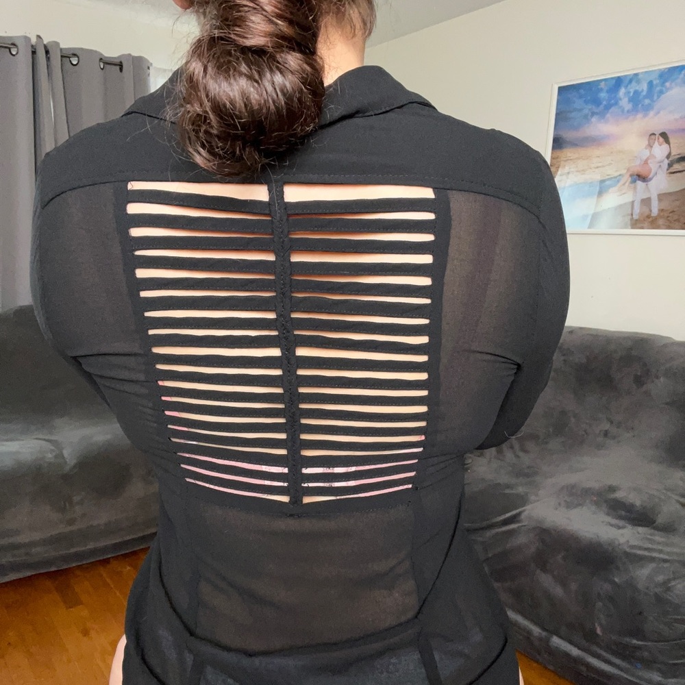 Black loose blouse